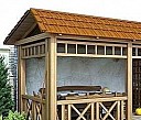 Беседка из профилированного бруса с барбекю Пермь