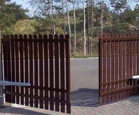 Автоматические ворота из евроштакетника Пермь