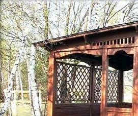Беседка для дачи с односкатной крышей Пермь