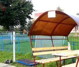 Беседка из профильной трубы с мангалом Пермь