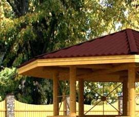 Беседки круглые из дерева Пермь