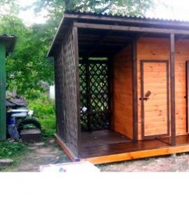 Дачный туалет хозблок под одной крышей Пермь