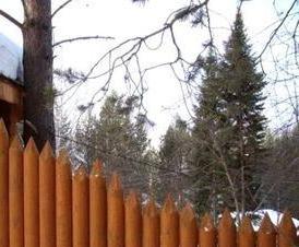 Деревянный забор из бревен под ключ Пермь