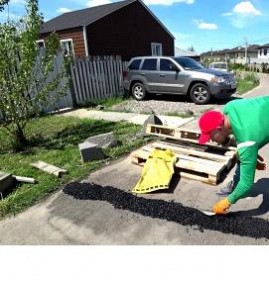 Лежачий полицейский из асфальта Пермь
