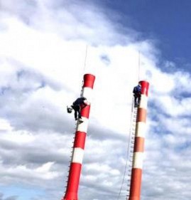 Маркировочная окраска дымовой трубы Пермь