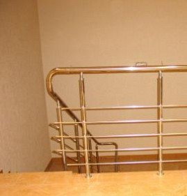 Перила из хромированной трубы Пермь