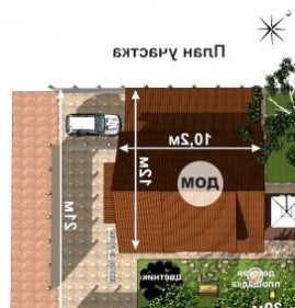 Планировка участка с домом и баней Пермь