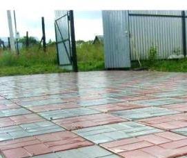 Плитка тротуарная 8 кирпичей 400х400х50 мм серая Пермь