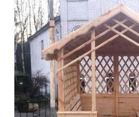 садовые прямоугольные беседки из дерева Пермь