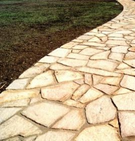 устройство дорожек из плитняка Пермь