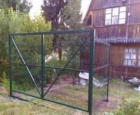 Временный забор из 3D (3Д) сетки с установкой Пермь