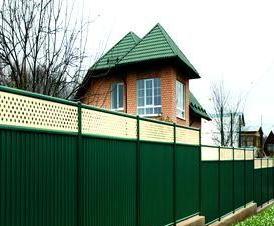 Забор из модульного профнастила с установкой Пермь
