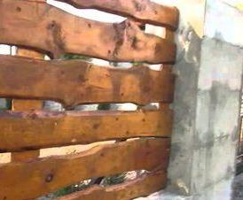 Забор под старину из дерева с монтажом Пермь