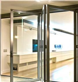 Алюминиевые панорамные раздвижные двери - тип 3