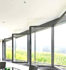 Алюминиевые раздвижные окна гармошка - тип 1