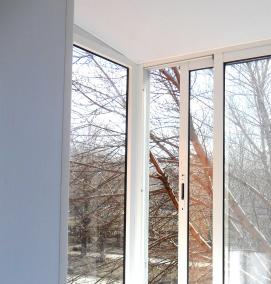 Алюминиевые раздвижные окна гармошка - тип 3