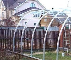 Арочная беседка из профильной трубы - модель 1