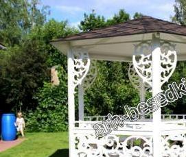 Ажурная беседка из металла - тип 1