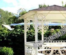 Ажурная беседка из металла - тип 4