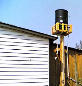 Бак с нагревателем для дачного душа - вариант 4