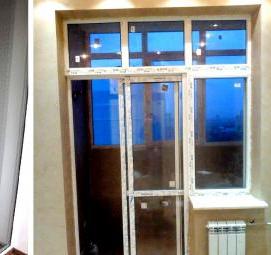 Балконные двери двухстворчатые пластиковые - модель 3