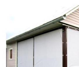 Белая беседка со шторами - вариант 2