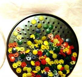 Белая круглая мозаика - тип 3