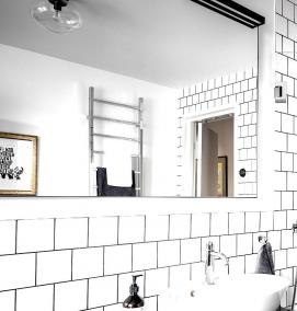 Белая мозаика с черной затиркой - вариант 3