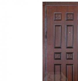 Белая входная дверь с ковкой - модель 3