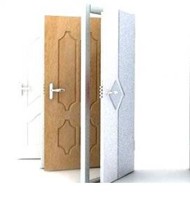 Белая железная дверь входная - модель 1