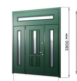 Белая железная дверь входная - модель 3