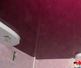 Бело сиреневый натяжной потолок - тип 1