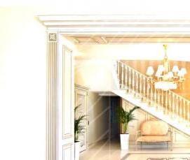 Белые наличники на двери межкомнатные - вариант 3