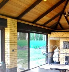 Беседка барбекю с остеклением - тип 1