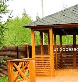 Беседка барбекю с остеклением - тип 3