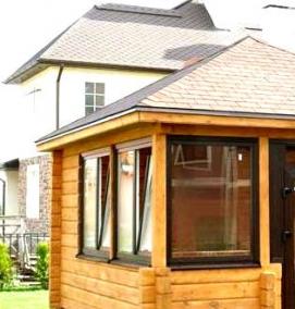 Беседка барбекю с остеклением - тип 2