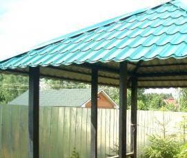 Беседка дачная металлическая - вариант 4