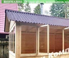 Беседка дачная закрытая - вариант 3