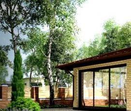 Беседка для дачи с мангалом - тип 3