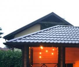 Беседка для дачи с зоной барбекю - вариант 4