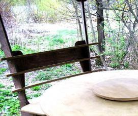 Беседка из дерева коричневая - модель 4