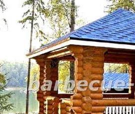 Беседка из клееного бруса с мангалом - тип 3