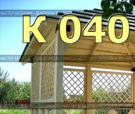 Беседка из металла и дерева - тип 1