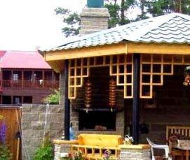 Беседка из металла и дерева - тип 3