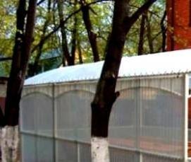 Беседка из пвх труб - вариант 1