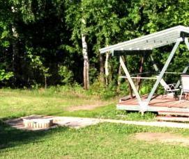 Беседка из стекла и дерева - модель 3