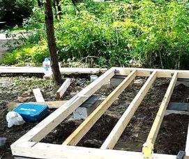 Беседка из тонкого бруса - модель 4