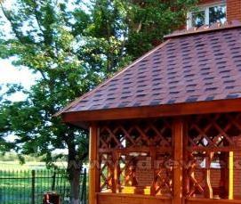 Беседка качели из дерева - вариант 4