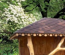 Беседка качели из дерева - вариант 3