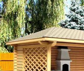 Беседка качели из дерева - вариант 2